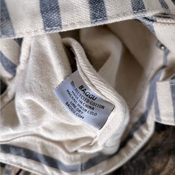 BAGGU Striped Canvas Duck Tote - Picture 7 of 8